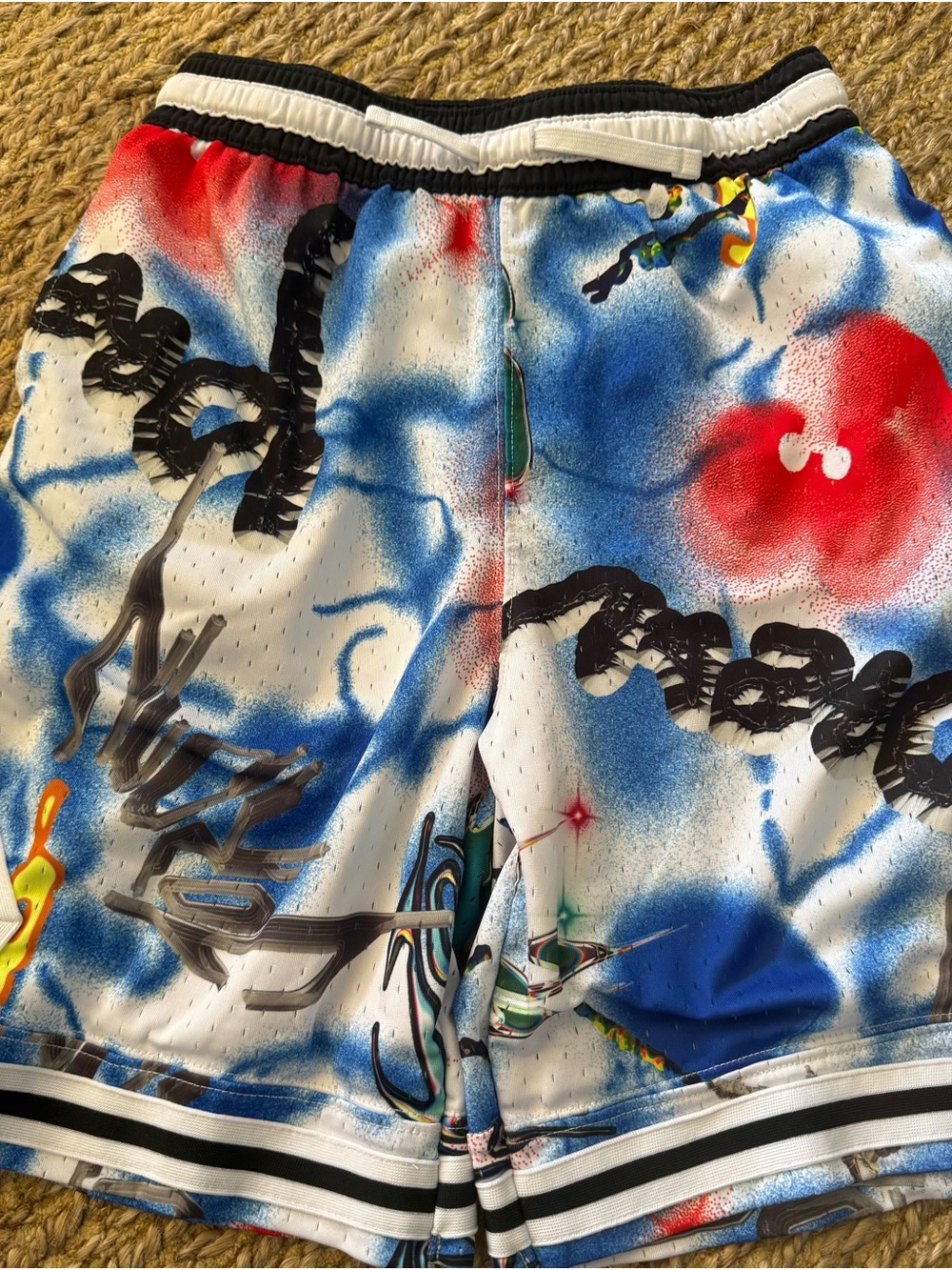 Jordan Dri-Fit Diamond Colorful Drawstring Athletic Shorts Size XL